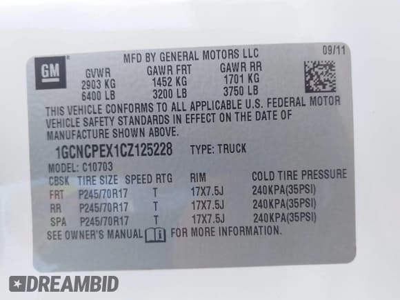 ✅ 2012 Chevrolet Silverado 1500 Work Truck • VIN: 1GCNCPEX1CZ125228 • Lot: 42674661. Listed on IAAI with 83,303 mi. Free auction sales archive from the USA and detailed vehicle history report at DreamBid. Image 9.