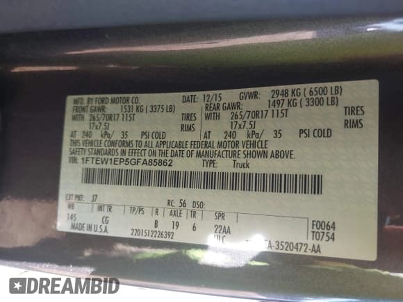 ✅ 2016 Ford F-150 XLT • VIN: 1FTEW1EP5GFA85862 • Лот: 43631319. Опубликован ранее на IAAI с пробегом 160 128 миль. Бесплатный доступ к архиву аукционных продаж из США и подробный отчёт об истории автомобиля на DreamBid. Изображение 9.