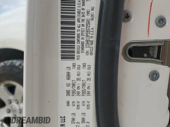 2009 Dodge 1500 TRX z VIN 1D3HB13P59S725601, wystawiony jako Copart lot #86121834 z przebiegiem 47 534 mil mil oraz Szkoda całkowita • Salvage title. Historia ofert i sprzedaży dostępna na DreamBid. Obrazek 12.