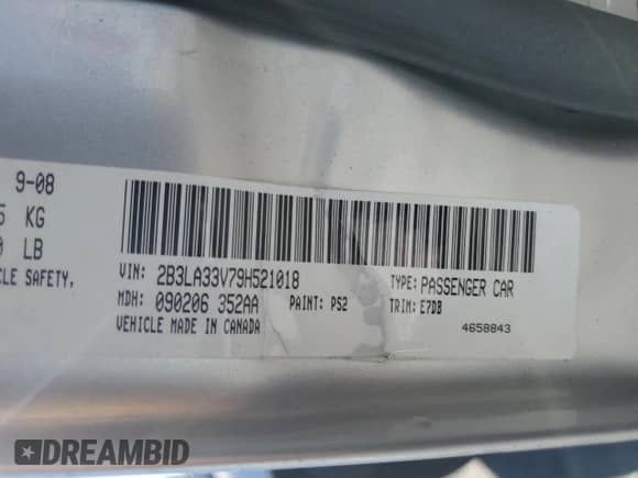 2009 Dodge Charger с VIN 2B3LA33V79H521018, выставлен на аукционе Copart как лот 80055914 с пробегом 183 023 миль миль и Чистый • Clean title. История ставок и продаж доступна на DreamBid. Изображение 12.