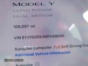 ✅ 2021 Tesla Model Y Long Range • VIN: 5YJYGDEE4MF098046 • Lot: 43525233. Wystawiony na IAAI z przebiegiem 108 097 mil. Bezpłatny archiwum sprzedaży aukcyjnych z USA i szczegółowy raport historii pojazdu na DreamBid. Zdjęcie 15.