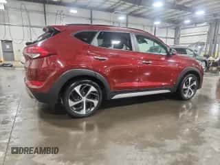 2018 Hyundai Tucson Limited z VIN KM8J3CA23JU831382, wystawiony jako Copart lot #81015585 z przebiegiem 214 735 mil mil oraz Szkoda całkowita • Salvage title. Historia ofert i sprzedaży dostępna na DreamBid. Obrazek 3.