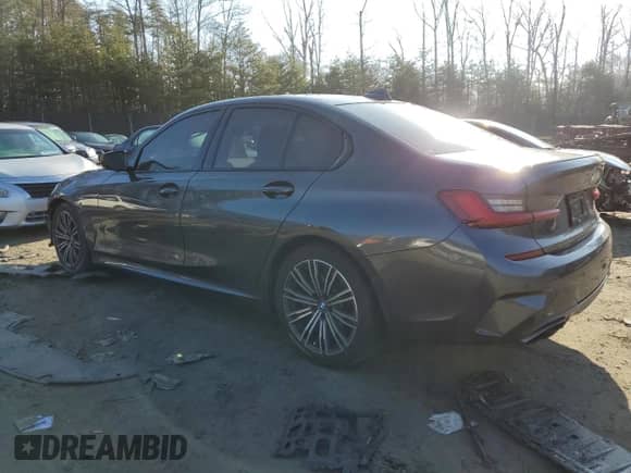 2021 BMW 3 Series M340i with VIN WBA5U7C0XMFK18753, listed as a Copart auction lot 43078113 with Not provided miles and . Bid and sale history available at DreamBid. Image 2.