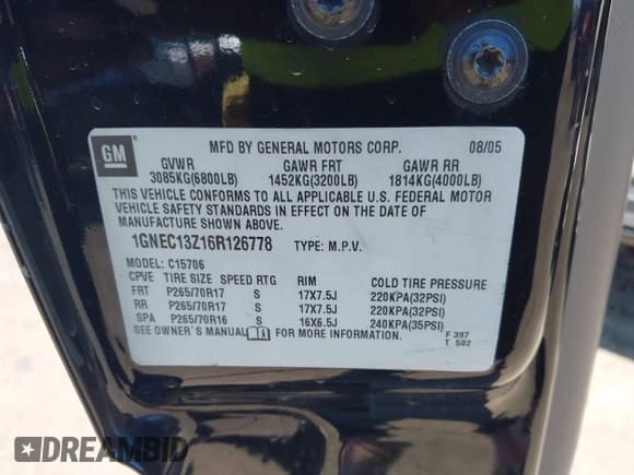 ✅ 2006 Chevrolet Tahoe LS • VIN: 1GNEC13Z16R126778 • Лот: 43231691. Опубликован ранее на IAAI с пробегом 224 727 миль. Бесплатный доступ к архиву аукционных продаж из США и подробный отчёт об истории автомобиля на DreamBid. Изображение 9.