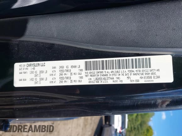 ✅ 2008 Jeep Wrangler Unlimited Sahara • VIN: 1J8GA59148L577444 • Lot: 43231472. Listed on IAAI with 292,511 mi. Free auction sales archive from the USA and detailed vehicle history report at DreamBid. Image 9.