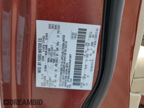 ✅ 2010 Ford Explorer Sport Trac XLT • VIN: 1FMEU5BE6AUA41397 • Лот: 60508925. Опубликован ранее на Copart с пробегом 167 500 миль. Бесплатный доступ к архиву аукционных продаж из США и подробный отчёт об истории автомобиля на DreamBid. Изображение 12.