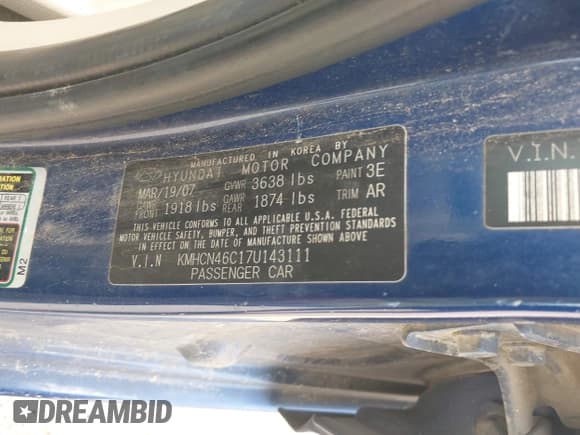 ✅ 2007 Hyundai Accent GLS • VIN: KMHCN46C17U143111 • Лот: 42628749. Опубликован ранее на IAAI с пробегом 283 767 миль. Бесплатный доступ к архиву аукционных продаж из США и подробный отчёт об истории автомобиля на DreamBid. Изображение 9.