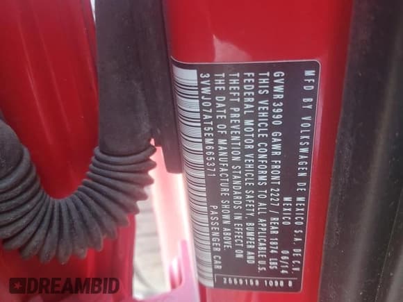 ✅ 2014 Volkswagen Beetle 1.8T • VIN: 3VWJ07AT5EM665371 • Lot: 74894544. Listed on Copart with Not provided. Free auction sales archive from the USA and detailed vehicle history report at DreamBid. Image 12.