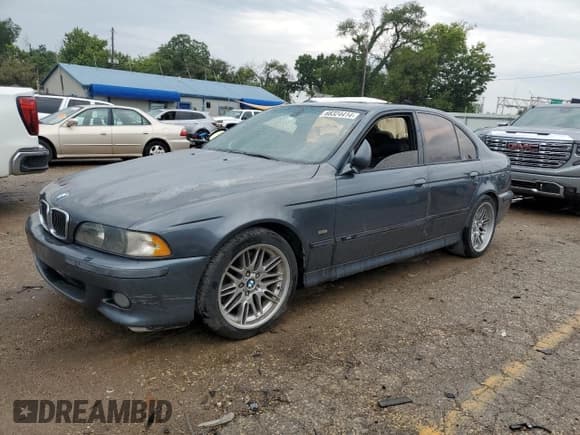 ✅ 2000 BMW 5 Series M5 • VIN: WBSDE9343YBZ94030 • Lot: 68324414. Listed on Copart with Not provided. Free auction sales archive from the USA and detailed vehicle history report at DreamBid. Image 1.