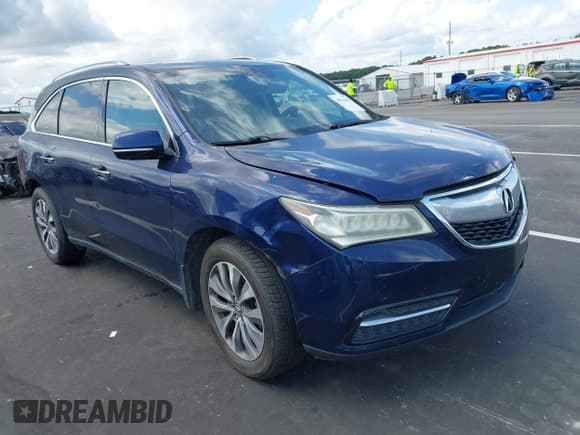 ✅ 2015 Acura MDX Technology • VIN: 5FRYD4H46FB007744 • Lot: 43054668. Listed on IAAI with 274,550 mi. Free auction sales archive from the USA and detailed vehicle history report at DreamBid. Image 1.