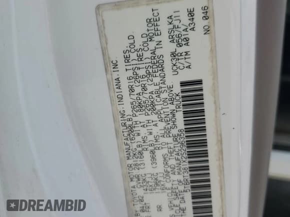 ✅ 2002 Toyota Tundra Limited • VIN: 5TBRT381X2S296358 • Lot: 65013025. Listed on Copart with 142,104 mi. Free auction sales archive from the USA and detailed vehicle history report at DreamBid. Image 12.