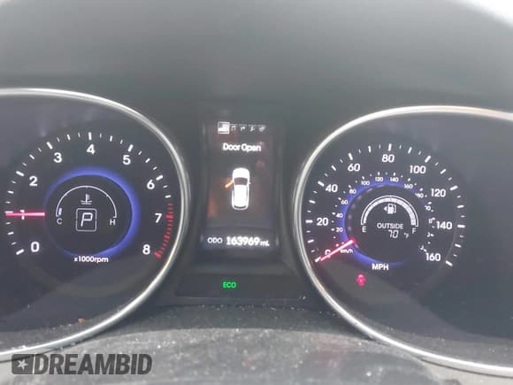 ✅ 2014 Hyundai Santa Fe • VIN: 5XYZUDLB0EG150479 • Lot: 43361152. Listed on IAAI with 163,969 mi. Free auction sales archive from the USA and detailed vehicle history report at DreamBid. Image 7.