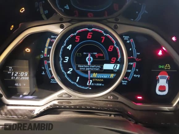 ✅ 2012 Lamborghini Aventador • VIN: ZHWUC1ZD2CLA01085 • Lot: 41274304. Listed on IAAI with 11,058 mi. Free auction sales archive from the USA and detailed vehicle history report at DreamBid. Image 7.