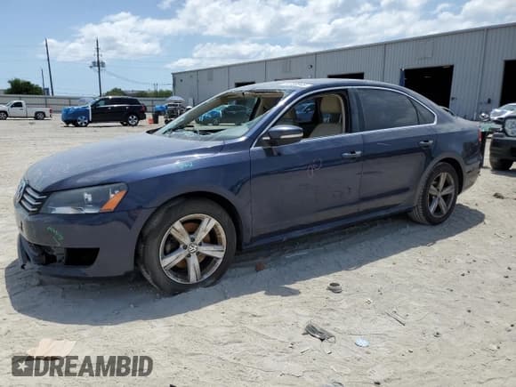 ✅ 2013 Volkswagen Passat SE • VIN: 1VWBH7A31DC105490 • Lot: 67182915. Listed on Copart with 144,813 mi. Free auction sales archive from the USA and detailed vehicle history report at DreamBid. Image 1.