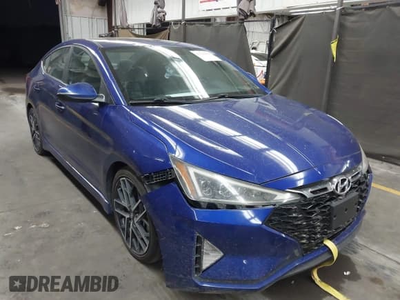 ✅ 2019 Hyundai Elantra Sport • VIN: KMHD04LB7KU835283 • Lot: 43320865. Listed on IAAI with 42,546 mi. Free auction sales archive from the USA and detailed vehicle history report at DreamBid. Image 1.