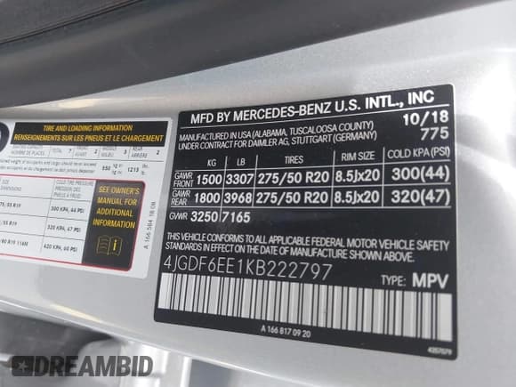 ✅ 2019 Mercedes-Benz GLS 450 • VIN: 4JGDF6EE1KB222797 • Лот: 42772189. Опубликован ранее на IAAI с пробегом 65 783 миль. Бесплатный доступ к архиву аукционных продаж из США и подробный отчёт об истории автомобиля на DreamBid. Изображение 9.