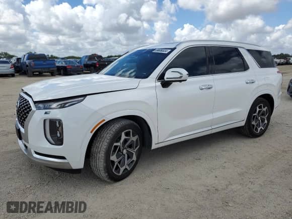 2021 Hyundai Palisade Calligraphy с VIN KM8R74HEXMU280143, выставлен на аукционе Copart как лот 69606534 с пробегом 59 493 миль миль и Списание • Salvage title. История ставок и продаж доступна на DreamBid. Изображение 1.