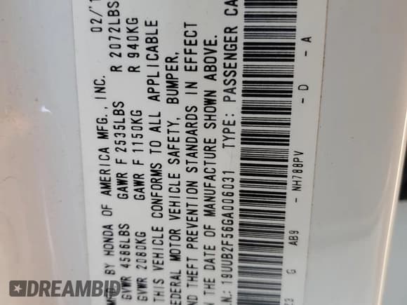 ✅ 2016 Acura TLX Technology • VIN: 19UUB2F56GA006031 • Lot: 86708325. Listed on Copart with 118,002 mi. Free auction sales archive from the USA and detailed vehicle history report at DreamBid. Image 12.