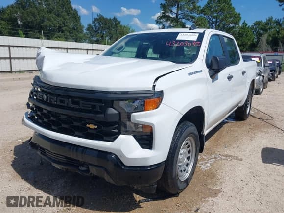 ✅ 2024 Chevrolet Silverado 1500 Work Truck • VIN: 1GCPAAEK5RZ252475 • Lot: 43203035. Listed on IAAI with 48,903 mi. Free auction sales archive from the USA and detailed vehicle history report at DreamBid. Image 2.