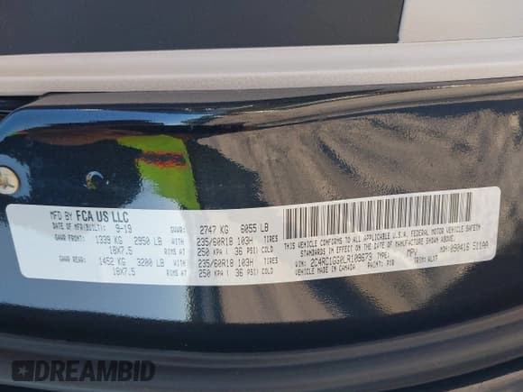 ✅ 2020 Chrysler Pacifica Limited • VIN: 2C4RC1GG0LR109673 • Лот: 43600805. Опубликован ранее на IAAI с пробегом 57 384 миль. Бесплатный доступ к архиву аукционных продаж из США и подробный отчёт об истории автомобиля на DreamBid. Изображение 9.