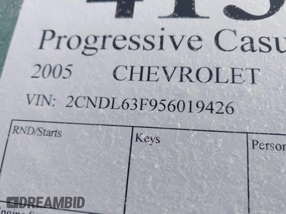 ✅ 2005 Chevrolet Equinox LT • VIN: 2CNDL63F956019426 • Лот: 41330777. Опубликован ранее на IAAI с пробегом 177 890 миль. Бесплатный доступ к архиву аукционных продаж из США и подробный отчёт об истории автомобиля на DreamBid. Изображение 12.