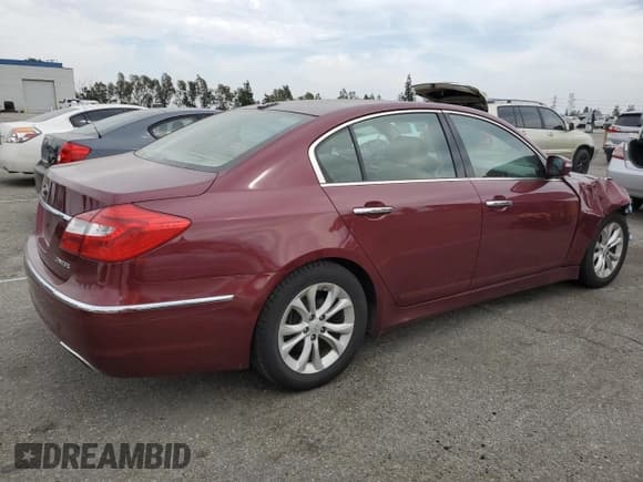 ✅ 2013 Hyundai Genesis 3.8L • VIN: KMHGC4DD2DU220891 • Lot: 52946075. Listed on Copart with 153,847 mi. Free auction sales archive from the USA and detailed vehicle history report at DreamBid. Image 3.