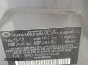 ✅ 2012 Hyundai Sonata Limited • VIN: 5NPEC4AB5CH476630 • Lot: 72505024. Listed on Copart with 123,624 mi. Free auction sales archive from the USA and detailed vehicle history report at DreamBid. Image 12.