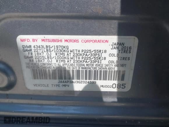 ✅ 2016 Mitsubishi Outlander ES • VIN: JA4AP3AU3GZ024599 • Лот: 42786202. Опубликован ранее на IAAI с пробегом 188 556 миль. Бесплатный доступ к архиву аукционных продаж из США и подробный отчёт об истории автомобиля на DreamBid. Изображение 9.