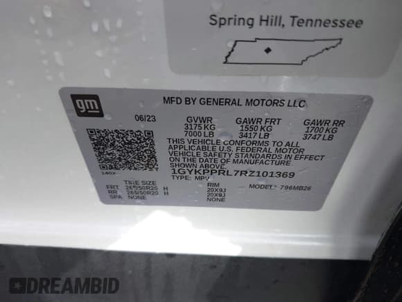 ✅ 2024 Cadillac LYRIQ Luxury • VIN: 1GYKPPRL7RZ101369 • Lot: 41707064. Listed on IAAI with 7,576 mi. Free auction sales archive from the USA and detailed vehicle history report at DreamBid. Image 9.