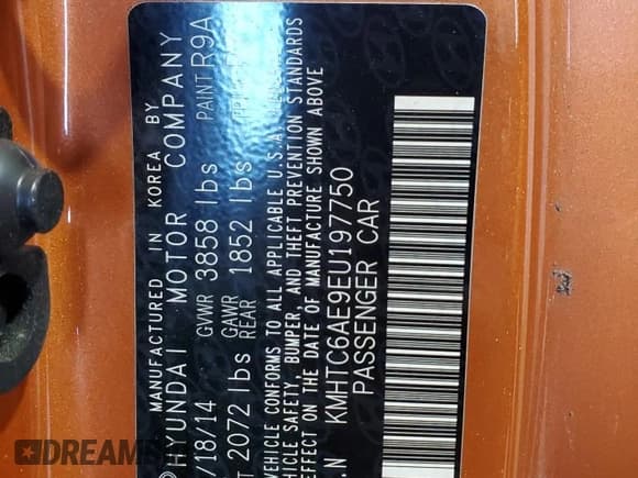 ✅ 2014 Hyundai Veloster Turbo • VIN: KMHTC6AE9EU197750 • Лот: 50705405. Опубликован ранее на Copart с пробегом 141 253 миль. Бесплатный доступ к архиву аукционных продаж из США и подробный отчёт об истории автомобиля на DreamBid. Изображение 12.