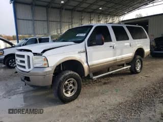 ✅ 2005 Ford Excursion Eddie Bauer • VIN: 1FMSU45PX5ED40143 • Lot: 90431755. Wystawiony na Copart z przebiegiem 201 046 mil. Bezpłatny archiwum sprzedaży aukcyjnych z USA i szczegółowy raport historii pojazdu na DreamBid. Zdjęcie 1.