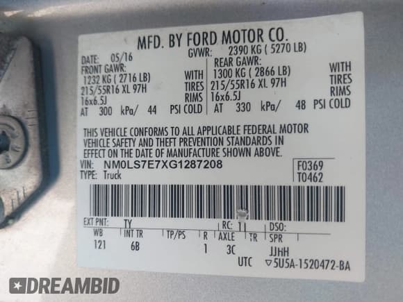 ✅ 2016 Ford Transit Connect XL • VIN: NM0LS7E7XG1287208 • Лот: 42044825. Опубликован ранее на IAAI с пробегом 87 793 миль. Бесплатный доступ к архиву аукционных продаж из США и подробный отчёт об истории автомобиля на DreamBid. Изображение 9.