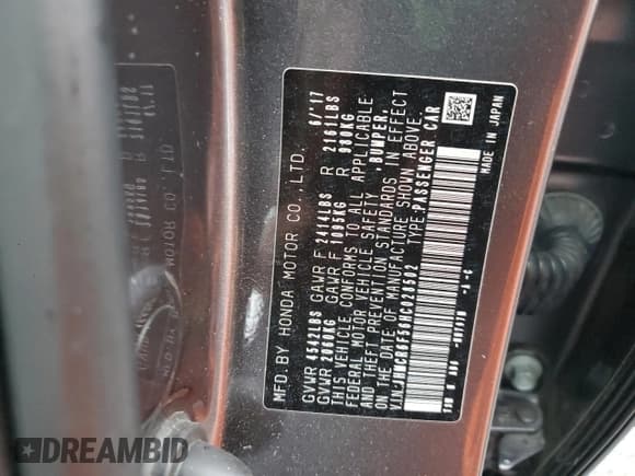 ✅ 2017 Honda Accord EX-L • VIN: JHMCR6F56HC028502 • Лот: 90745845. Опубликован ранее на Copart с пробегом 104 320 миль. Бесплатный доступ к архиву аукционных продаж из США и подробный отчёт об истории автомобиля на DreamBid. Изображение 12.