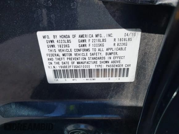 ✅ 2016 Acura ILX Premium • VIN: 19UDE2F73GA010000 • Lot: 41973710. Listed on IAAI with 108,967 mi. Free auction sales archive from the USA and detailed vehicle history report at DreamBid. Image 9.