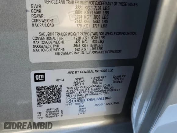 ✅ 2024 Chevrolet Silverado 1500 RST • VIN: 1GCUDEED9RZ261862 • Лот: 71526025. Опубликован ранее на Copart с пробегом 13 692 миль. Бесплатный доступ к архиву аукционных продаж из США и подробный отчёт об истории автомобиля на DreamBid. Изображение 12.