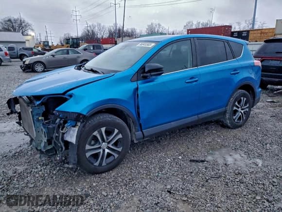 ✅ 2018 Toyota RAV4 LE • VIN: 2T3BFREV5JW765671 • Lot: 96045565. Listed on Copart with 93,267 mi. Free auction sales archive from the USA and detailed vehicle history report at DreamBid. Image 1.