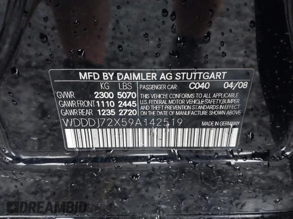 ✅ 2009 Mercedes-Benz CLS 550 • VIN: WDDDJ72X59A142519 • Лот: 41120381. Опубликован ранее на IAAI с пробегом 74 270 миль. Бесплатный доступ к архиву аукционных продаж из США и подробный отчёт об истории автомобиля на DreamBid. Изображение 9.