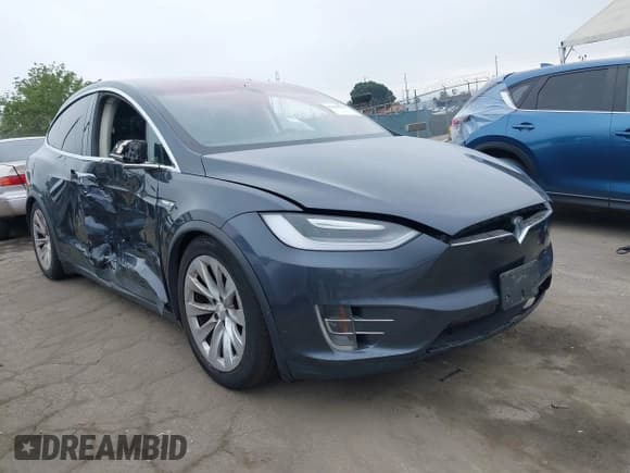 ✅ 2016 Tesla Model X 70D • VIN: 5YJXCBE28GF019371 • Lot: 42444782. Listed on IAAI with 69,612 mi. Free auction sales archive from the USA and detailed vehicle history report at DreamBid. Image 1.