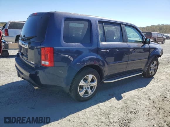 ✅ 2013 Honda Pilot EX-L • VIN: 5FNYF4H53DB040346 • Lot: 89654905. Listed on Copart with 67,848 mi. Free auction sales archive from the USA and detailed vehicle history report at DreamBid. Image 3.