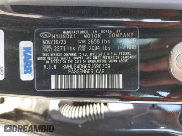 2024 Hyundai Elantra SEL z VIN KMHLS4DG6RU696709, wystawiony jako Copart lot #84183705 z przebiegiem 26 996 mil mil oraz Szkoda całkowita • Salvage title. Historia ofert i sprzedaży dostępna na DreamBid. Obrazek 12.