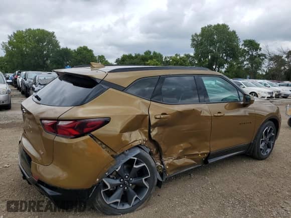 2019 Chevrolet Blazer RS with VIN 3GNKBJRS9KS612519, listed as a Copart auction lot 63674114 with 29,357 mi miles and Salvage title. Bid and sale history available at DreamBid. Image 3.