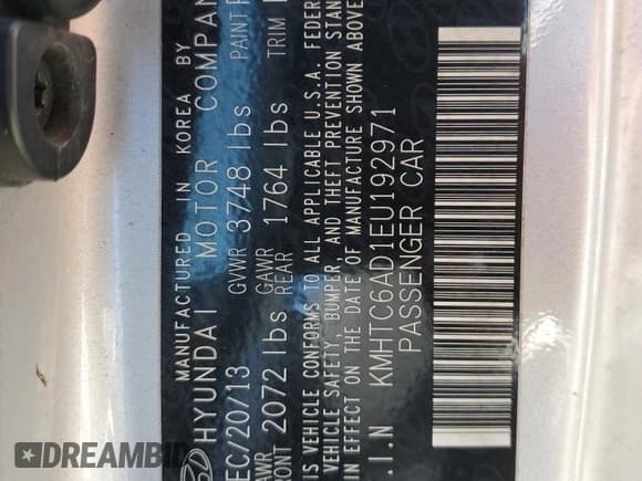 ✅ 2014 Hyundai Veloster • VIN: KMHTC6AD1EU192971 • Lot: 74622394. Wystawiony na Copart z przebiegiem 99 408 mil. Bezpłatny archiwum sprzedaży aukcyjnych z USA i szczegółowy raport historii pojazdu na DreamBid. Zdjęcie 12.