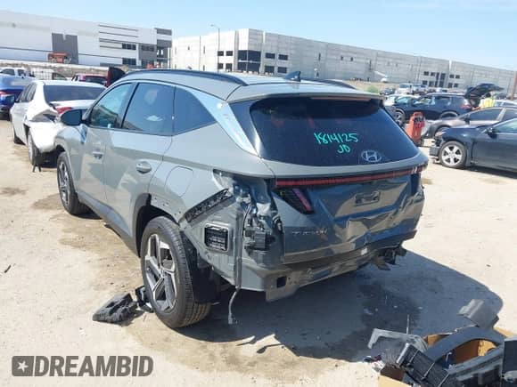 2024 Hyundai Tucson Limited with VIN 5NMJE3DE7RH401636, listed as a IAAI auction lot 43006616 with 9,688 mi miles and . Bid and sale history available at DreamBid. Image 3.