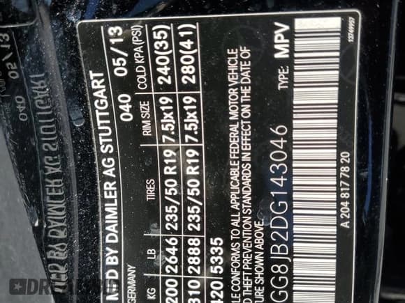 ✅ 2013 Mercedes-Benz GLK 350 • VIN: WDCGG8JB2DG143046 • Lot: 84658895. Wystawiony na Copart z przebiegiem 57 926 mil. Bezpłatny archiwum sprzedaży aukcyjnych z USA i szczegółowy raport historii pojazdu na DreamBid. Zdjęcie 13.