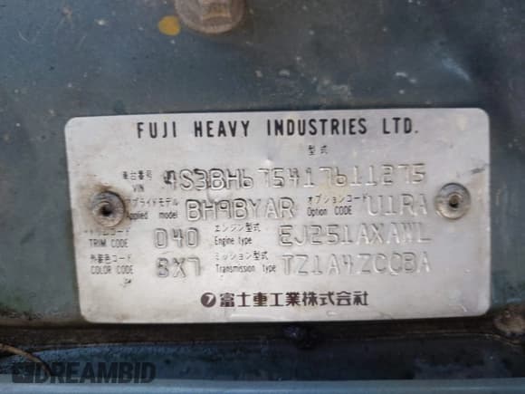 ✅ 2001 Subaru Legacy Outback • VIN: 4S3BH675417611275 • Лот: 41300431. Опубликован ранее на IAAI с пробегом 298 940 миль. Бесплатный доступ к архиву аукционных продаж из США и подробный отчёт об истории автомобиля на DreamBid. Изображение 9.