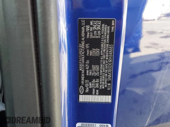 ✅ 2024 Hyundai Tucson SEL • VIN: 5NMJB3DE1RH348683 • Lot: 75527594. Wystawiony na Copart z przebiegiem 15 687 mil. Bezpłatny archiwum sprzedaży aukcyjnych z USA i szczegółowy raport historii pojazdu na DreamBid. Zdjęcie 13.