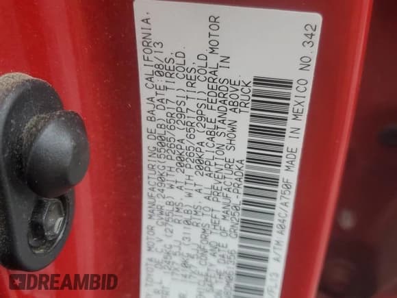 ✅ 2013 Toyota Tacoma • VIN: 3TMMU4FN8DM061356 • Лот: 93602945. Опубликован ранее на Copart с пробегом 94 224 миль. Бесплатный доступ к архиву аукционных продаж из США и подробный отчёт об истории автомобиля на DreamBid. Изображение 12.