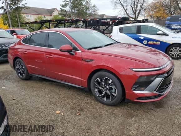 2025 Hyundai Sonata SEL with VIN KMHL64JA9SA463533, listed as a Copart auction lot 90348385 with 21,162 mi miles and Clean title. Bid and sale history available at DreamBid. Image 4.