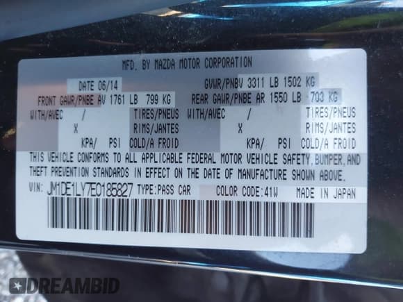 ✅ 2014 Mazda 2 Touring • VIN: JM1DE1LY7E0185827 • Лот: 43493257. Опубликован ранее на IAAI с пробегом 163 383 миль. Бесплатный доступ к архиву аукционных продаж из США и подробный отчёт об истории автомобиля на DreamBid. Изображение 9.