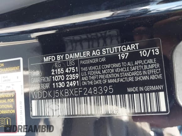 ✅ 2014 Mercedes-Benz E 350 • VIN: WDDKJ5KBXEF248395 • Lot: 42629503. Listed on IAAI with 59,718 mi. Free auction sales archive from the USA and detailed vehicle history report at DreamBid. Image 9.